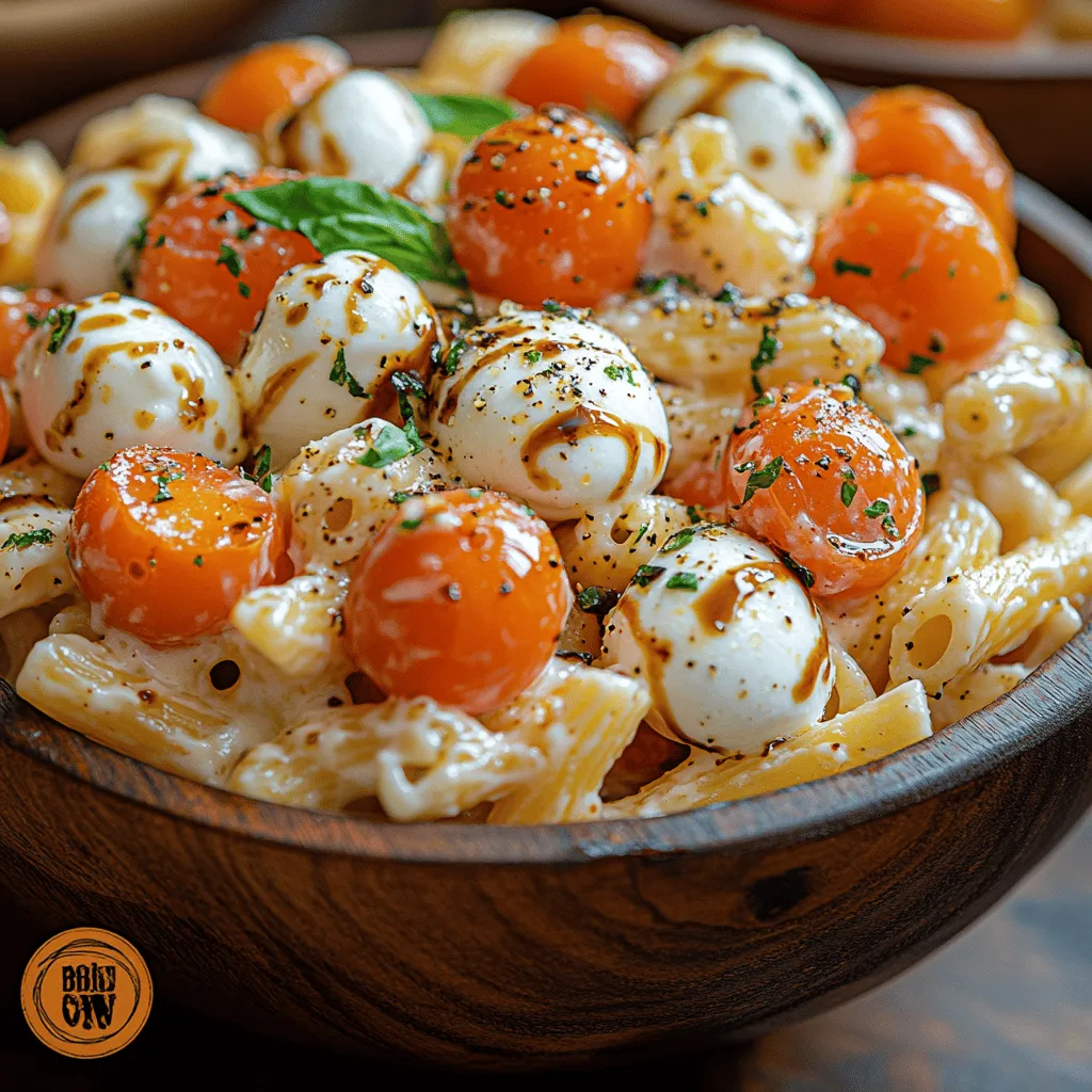 Um den cremigen Caprese-Pasta-Salat zuzubereiten, benötigen Sie eine überschaubare Liste von Zutaten. Hier ist eine detaillierte Beschreibung der einzelnen Bestandteile, die dieses Gericht so besonders machen: