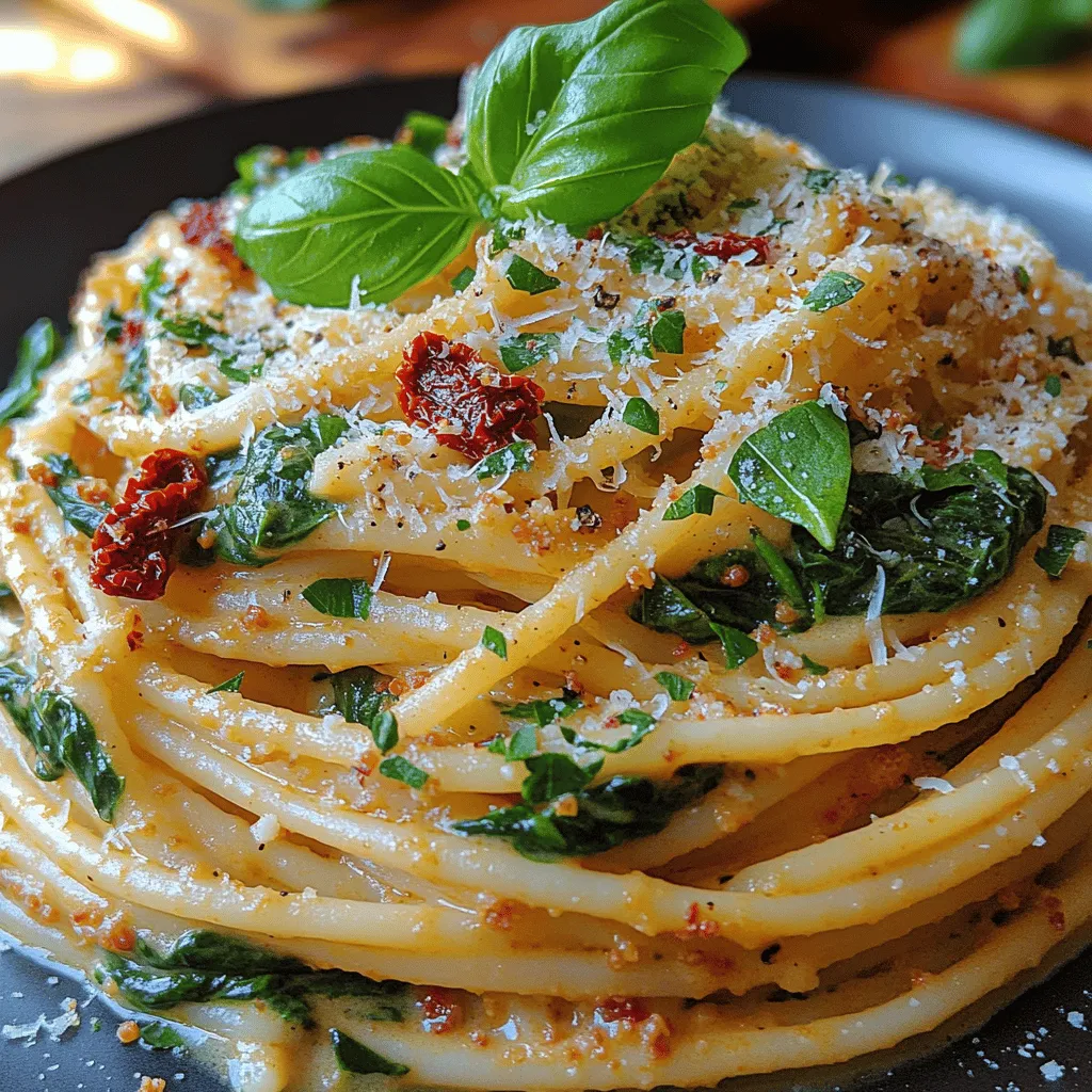 Die Spinats & getrocknete Tomaten Traum-Pasta ist ein köstliches und einfaches Rezept, das die Aromen von frischem Spinat und herzhaften getrockneten Tomaten vereint. Dieses Gericht ist nicht nur ein Genuss für den Gaumen, sondern auch eine hervorragende Möglichkeit, gesunde Zutaten in Ihre Ernährung zu integrieren. Mit einer cremigen Sauce, die den frischen Geschmack der Zutaten perfekt zur Geltung bringt, ist diese Pasta ideal für ein schnelles Abendessen oder ein gemütliches Wochenendessen mit Freunden und Familie.