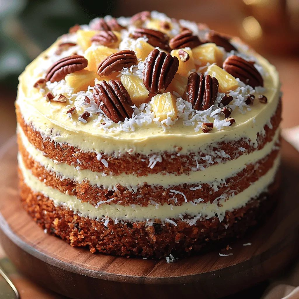 Der tropische Hawaiianische Karotten-Ananas-Kuchen ist nicht nur ein einfacher Kuchen; er ist ein wahres Geschmackserlebnis, das die Sinne verführt und Erinnerungen an sonnige Strände und tropische Urlaubsorte weckt. Diese köstliche und fruchtige Variante des klassischen Karottenkuchens kombiniert die Süße und Saftigkeit von Karotten mit der erfrischenden Note von Ananas, wodurch ein harmonisches Geschmacksprofil entsteht. Ideal für Feiern, besondere Anlässe oder einfach nur, um sich selbst zu verwöhnen, wird dieser Kuchen garantiert zum Highlight jeder Kaffeetafel.