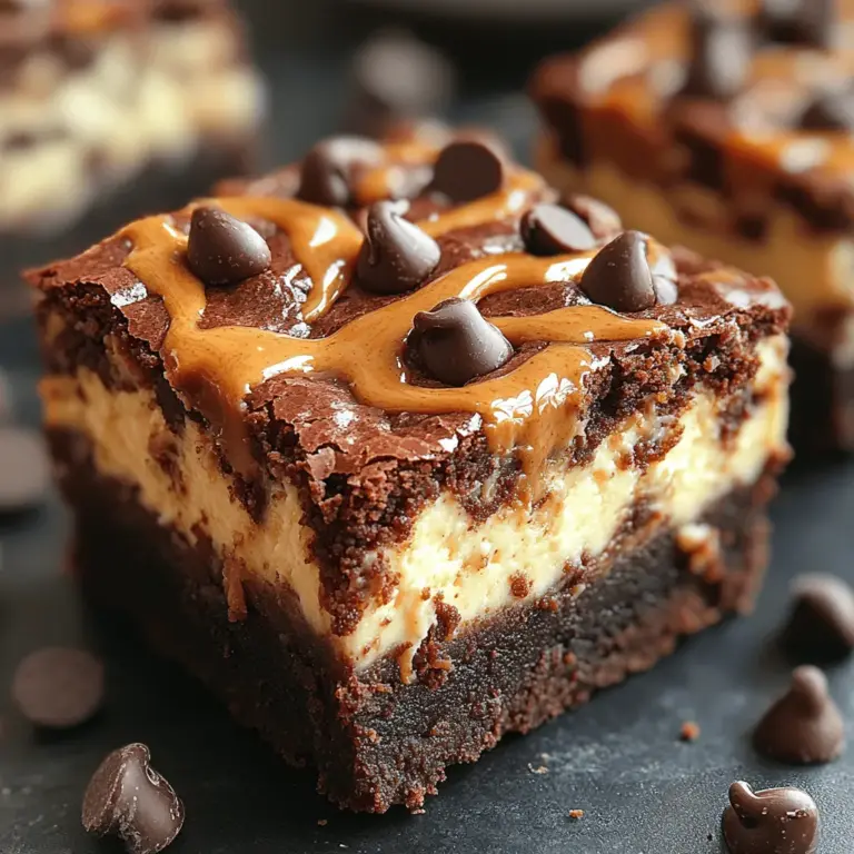 Das Peanut Butter Bliss Cheesecake Brownies Rezept vereint zwei der beliebtesten Desserts in einem köstlichen Leckerbissen. Diese Brownies sind nicht nur schokoladig und fudgy, sondern auch mit einer cremigen Erdnussbutter-Cheesecake-Schicht verfeinert. Sie sind die perfekte Wahl für jede Gelegenheit, sei es ein besonderer Anlass, eine Feier oder einfach nur zum Genießen an einem gemütlichen Abend zu Hause.
