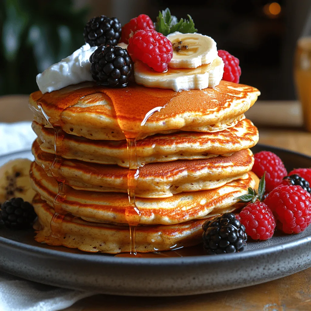 Die Protein Power Pancakes bestehen aus einer Vielzahl von nährstoffreichen Zutaten, die nicht nur köstlich sind, sondern auch zahlreiche gesundheitliche Vorteile bieten. Zum Beispiel sind Haferflocken eine hervorragende Quelle für Ballaststoffe, die die Verdauung fördern und ein langanhaltendes Sättigungsgefühl vermitteln. Die Banane hingegen liefert natürliche Süße sowie essentielle Vitamine und Mineralien, darunter Kalium, das wichtig für die Muskelfunktion ist. Diese Kombination sorgt dafür, dass du dich nach dem Frühstück energiegeladen und zufrieden fühlst.