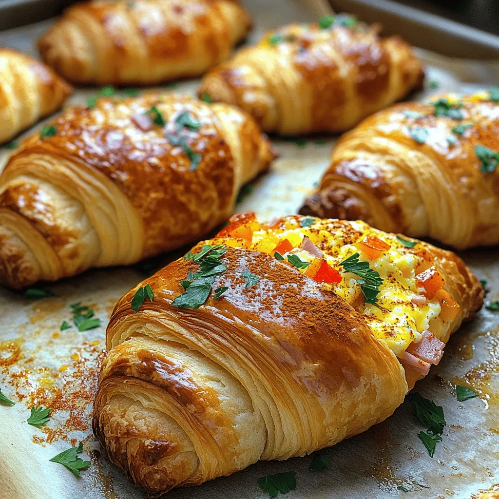 In der heutigen, hektischen Welt ist ein herzhaftes Frühstück oft der beste Start in den Tag. Es sollte nicht nur nahrhaft, sondern auch schmackhaft und optisch ansprechend sein. Die gebratenen Frühstücks-Croissant-Boote bieten eine köstliche und einfache Möglichkeit, den Morgen zu genießen. Diese originelle Frühstücksvariation kombiniert die buttrige Textur von Croissants mit einer herzhaften Füllung aus Eiern, Käse und Schinken. Jedes Bissen ist nicht nur ein Genuss für den Gaumen, sondern auch ein echter Hingucker auf dem Frühstückstisch, der selbst die müdesten Morgen aufhellt.
