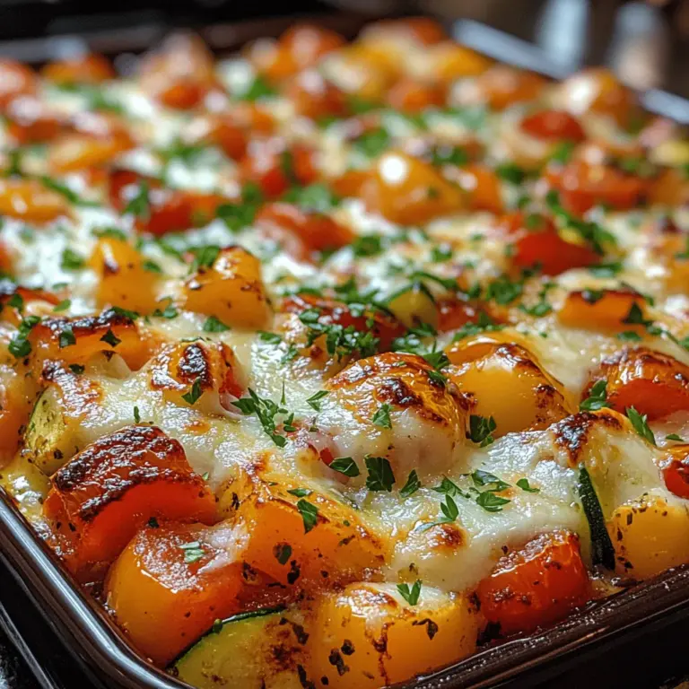 Tomaten sind die Hauptzutat in diesem Rezept und bilden die geschmackliche Grundlage des Auflaufs. Sie sind nicht nur saftig und aromatisch, sondern auch reich an Antioxidantien wie Lycopin, das für seine gesundheitsfördernden Eigenschaften bekannt ist. Tomaten bringen nicht nur Farbe auf den Teller, sondern auch eine natürliche Süße und Frische, die das Gericht belebt.