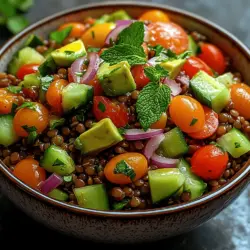 In der heutigen schnelllebigen Welt, in der wir oft nach gesunden und schmackhaften Gerichten suchen, ist der erfrischende kalte Linsen- und Gemüsesalat eine hervorragende Wahl. Dieses Rezept kombiniert nährstoffreiche Linsen mit einer bunten Auswahl an frischem Gemüse und ist nicht nur ein Genuss für den Gaumen, sondern auch eine wahre Wohltat für den Körper. Linsen sind eine hervorragende Proteinquelle und liefern essentielle Nährstoffe, die für eine ausgewogene Ernährung unerlässlich sind. In Kombination mit knackigem Gemüse und einem aromatischen Dressing wird dieser Salat zu einem Highlight jeder Mahlzeit.