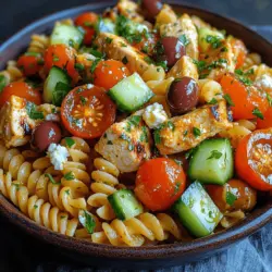 In der heutigen schnelllebigen Welt ist es wichtig, gesunde und schmackhafte Gerichte zu finden, die sowohl nahrhaft als auch einfach zuzubereiten sind. Der mediterrane Pasta-Salat-Delight ist genau das! Er kombiniert die Aromen des Mittelmeers mit einer Vielzahl frischer Zutaten und bietet ein harmonisches Geschmacksprofil, das sowohl den Gaumen erfreut als auch das Auge anspricht. Dieses Rezept ist nicht nur eine perfekte Wahl für ein entspanntes Abendessen oder ein Picknick im Park, sondern eignet sich auch hervorragend für Grillfeiern mit Freunden oder als Beilage zu festlichen Anlässen.