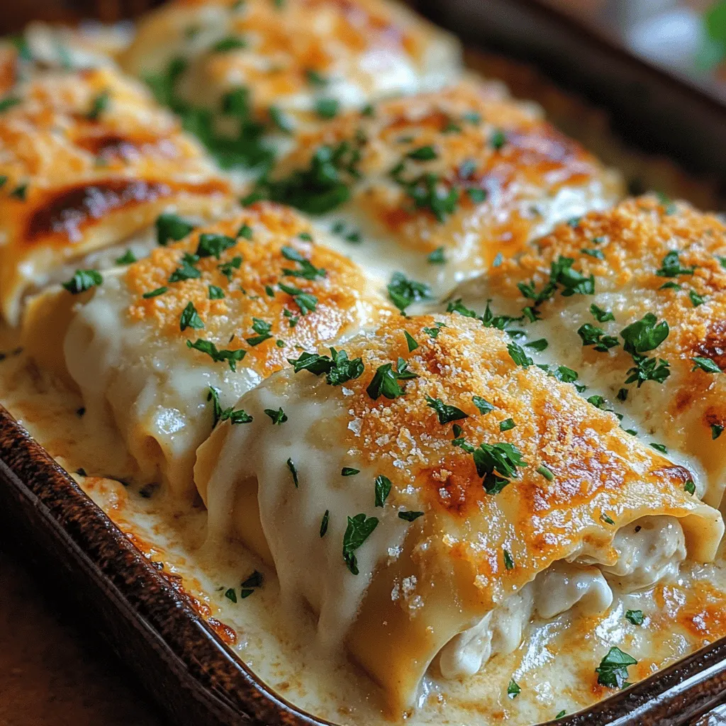 Willkommen in der Welt der cremigen Baked Chicken Alfredo Lasagna Rollups! Dieses Gericht vereint die herzhaften Aromen einer klassischen Lasagne mit der Bequemlichkeit und dem Komfort von Rollups. Perfekt für ein Familienessen oder als Highlight bei besonderen Anlässen, sind diese Rollups nicht nur einfach zuzubereiten, sondern auch unglaublich lecker. Mit einer Kombination aus zartem Hähnchen, cremigem Käse und einer köstlichen Alfredo-Sauce sind sie die ideale Wahl für alle, die ein herzhaftes und befriedigendes Gericht suchen.