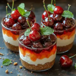 Um diesen köstlichen Kirschbliss No-Bake Cheesecake-Becher zuzubereiten, benötigen Sie eine Auswahl an hochwertigen Zutaten. Die richtige Kombination sorgt nicht nur für ein hervorragendes Geschmackserlebnis, sondern auch für die perfekte Textur. Hier sind die Hauptbestandteile, die Sie benötigen: