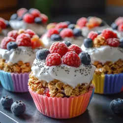 Bevor wir mit der Zubereitung beginnen, ist es wichtig, alle notwendigen Zutaten zusammenzustellen. Diese gefrorenen Joghurt-Granola-Bites erfordern nur wenige, aber hochwertige Komponenten, die leicht erhältlich sind. Hier ist eine detaillierte Übersicht über die Zutaten, die du für dieses einfache und gesunde Rezept benötigst, um die besten Ergebnisse zu erzielen: