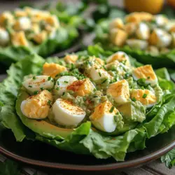In der heutigen schnelllebigen Welt suchen viele von uns nach gesunden und schmackhaften Rezepten, die einfach zuzubereiten sind. Der Avocado-Ei-Salat in Lettucetassen ist die perfekte Lösung – eine köstliche, nahrhafte und optisch ansprechende Mahlzeit, die sich hervorragend als Snack oder leichtes Mittagessen eignet. Mit einer Kombination aus cremiger Avocado und proteinreichen Eiern, verfeinert mit frischen Kräutern und einem Hauch von Zitrone, bietet dieses Rezept nicht nur Geschmack, sondern auch zahlreiche Nährstoffe. In diesem Artikel erfahren Sie alles über die Zutaten, die Zubereitung und die gesundheitlichen Vorteile dieses wunderbaren Gerichts.