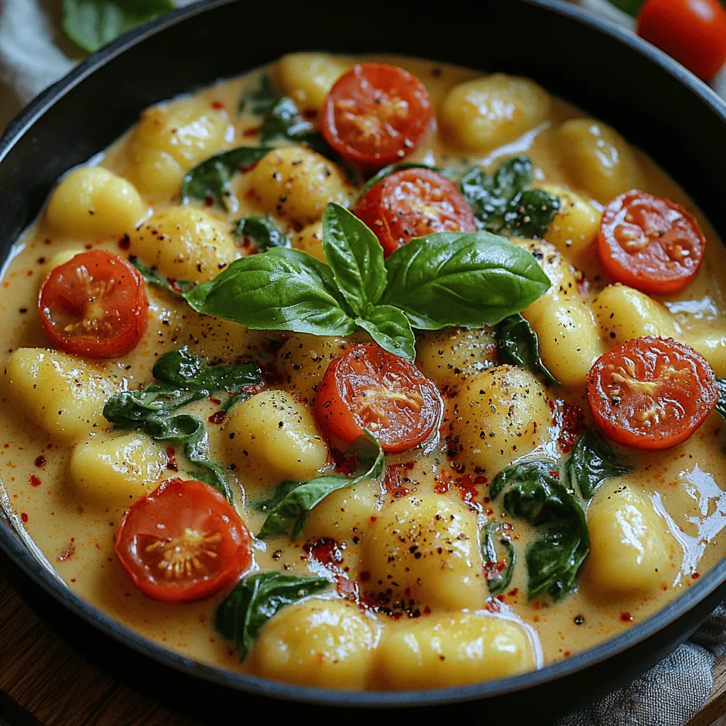 Cremige Tuscan Gnocchi ist nicht nur ein Gaumenschmaus, sondern auch ein ideales Gericht für alle, die wenig Zeit in der Küche verbringen möchten, ohne auf Geschmack verzichten zu müssen. Die Kombination aus zarten Gnocchi, frischem Gemüse und einer cremigen Sauce macht es zu einer beliebten Wahl, die sowohl bei Familien als auch bei Freunden gut ankommt. Mit nur einem einzigen Kochgeschirr zubereitet, spart dieses Rezept nicht nur Zeit bei der Zubereitung, sondern auch bei der Reinigung. Es ist eine einfache und schmackhafte Lösung für ein Abendessen unter der Woche oder ein besonderes Wochenende.