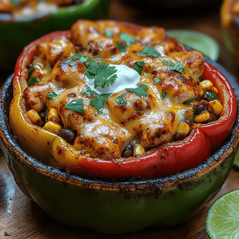 Die Kombination aus würzigen Aromen und frischen Zutaten macht die würzige Hähnchen-Fajita-Gefüllte Paprika zu einem unwiderstehlichen Gericht für jede Gelegenheit. Ob für ein gemütliches Familienessen, eine feierliche Zusammenkunft mit Freunden oder als schnelles Abendessen unter der Woche – diese gefüllten Paprika sind nicht nur ein Genuss für den Gaumen, sondern auch ein Augenschmaus, der jeden Esstisch bereichert.