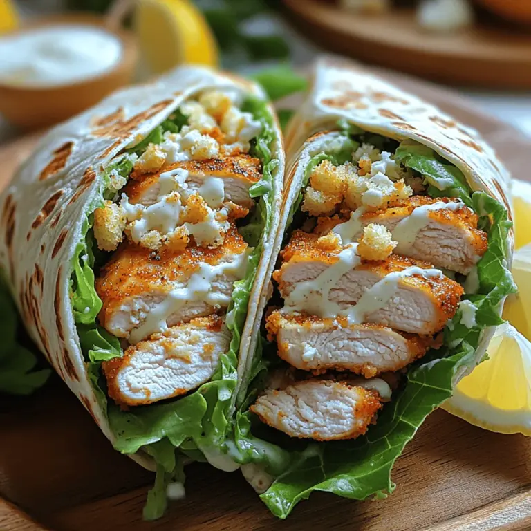 In der heutigen schnelllebigen Welt suchen viele von uns nach köstlichen, gesunden und einfach zuzubereitenden Mahlzeiten. Der Crispy Chicken Caesar Delight Wrap ist nicht nur eine perfekte Lösung für ein schnelles Mittagessen oder Abendessen, sondern kombiniert auch die klassischen Aromen eines Caesar-Salats mit der Bequemlichkeit eines Wraps. Ob für ein schnelles Mittagessen im Büro, ein Abendessen mit der Familie oder ein Picknick im Freien – dieser Wrap ist vielseitig und schmackhaft. In diesem Artikel erfahren Sie, wie Sie dieses leckere Rezept zubereiten und dabei sowohl Geschmack als auch Gesundheit in Einklang bringen können.