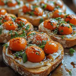 Die Hauptzutaten für unsere Zesty Tomaten-Creme-Bruschetta sind einfach, aber wirkungsvoll. Hier sind die Zutaten, die Sie benötigen: