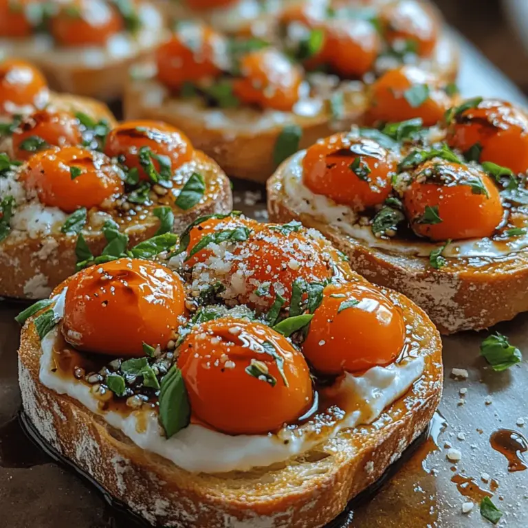 Die Hauptzutaten für unsere Zesty Tomaten-Creme-Bruschetta sind einfach, aber wirkungsvoll. Hier sind die Zutaten, die Sie benötigen: