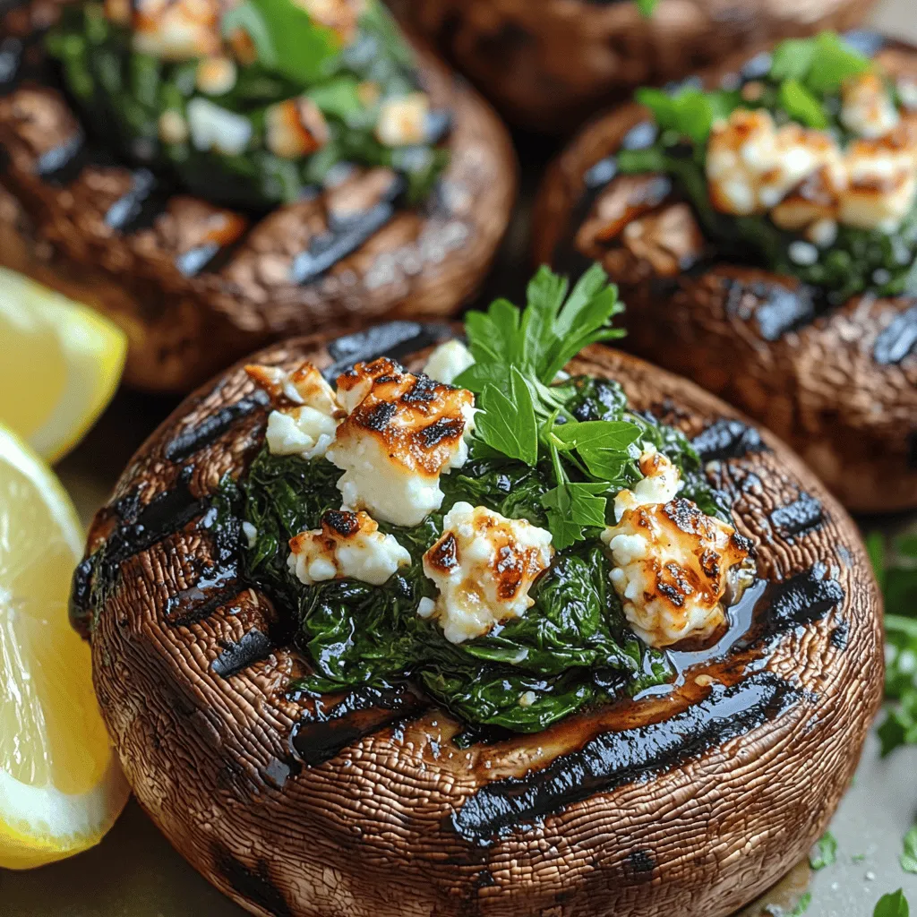 Herzlich willkommen zu einem köstlichen Abenteuer in der Welt der vegetarischen Grillgerichte! Wenn der Sommer naht und die Grillzeit beginnt, möchten wir Ihnen ein Rezept vorstellen, das nicht nur geschmacklich begeistert, sondern auch einfach zuzubereiten ist: die herzhafte gegrillte Portobello-Delikatesse. Diese gefüllten Pilze vereinen eine Vielzahl von Aromen und sind die perfekte Wahl für Grillabende oder gesellige Zusammenkünfte. Egal, ob Sie Vegetarier sind oder einfach nur nach einer schmackhaften Beilage suchen, diese gefüllten Portobello-Pilze mit frischem Spinat und Feta-Käse werden Ihre Geschmacksknospen verzaubern.