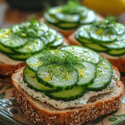 Bevor wir mit der Zubereitung beginnen, werfen wir einen Blick auf die Zutaten, die Sie für die Erfrischenden Gurken-Creme-Käse-Sandwiches benötigen. Diese Zutaten sind leicht zu finden und bieten eine perfekte Balance aus Geschmack und Textur.