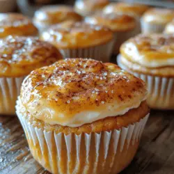 Die gewürzten Kürbis-Creme-Käse-Muffins sind nicht nur eine köstliche Leckerei, sondern auch ein echtes Highlight der Herbstsaison. Mit ihrem warmen Aroma von Kürbis und einer perfekten Mischung aus Gewürzen bringen sie die Gemütlichkeit des Herbstes direkt in Ihre Küche. Diese Muffins vereinen die süßen Aromen von Kürbis mit dem herzhaften Geschmack von Zimt und Muskatnuss, während sie durch die cremige Frischkäsefüllung eine unwiderstehliche Textur und einen besonderen Kick erhalten.