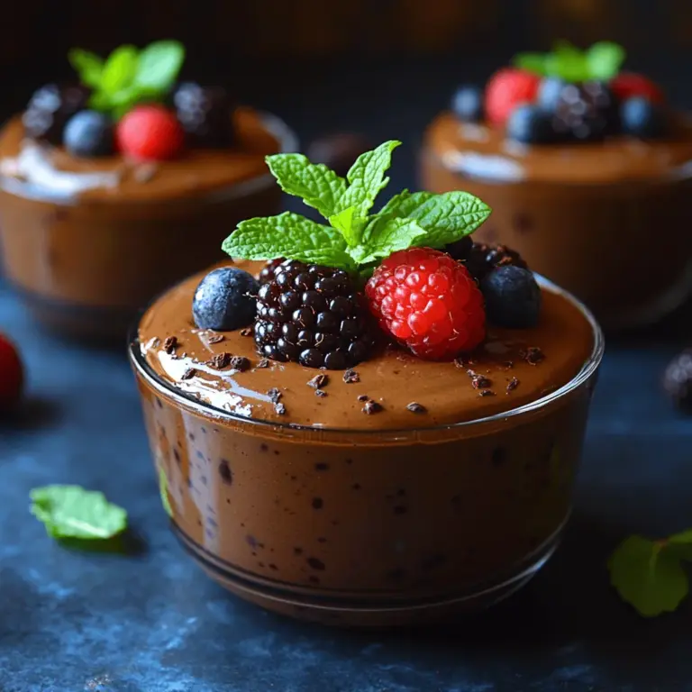 In der heutigen Zeit, in der gesunde Ernährung und pflanzliche Alternativen immer beliebter werden, ist es wichtig, köstliche und dekadente Desserts zu entdecken, die nicht nur gut schmecken, sondern auch gut für uns sind. Diese dekadente vegane Schokoladen-Avocado-Mousse vereint die cremige Textur von Avocados mit dem intensiven Geschmack von Schokolade, um ein unwiderstehliches Dessert zu kreieren, das sowohl Veganer als auch Nicht-Veganer begeistern wird.