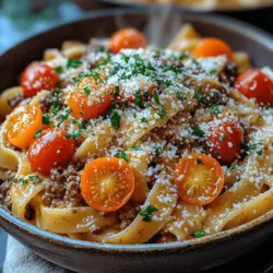 In der Welt der schnellen und schmackhaften Gerichte ist die herzhafte Knoblauchbutter-Rindfleisch-Pasta ein wahrhaftiger Gewinner. Diese köstliche Kombination aus zartem Rinderhackfleisch, aromatischem Knoblauch und frischen Kirschtomaten verleiht jedem Abendessen das gewisse Etwas. Diese Pasta ist nicht nur einfach zuzubereiten, sondern auch vollgepackt mit Aromen, die selbst die anspruchsvollsten Gaumen zufriedenstellen. Egal, ob Sie ein schnelles Abendessen unter der Woche zubereiten oder Ihre Gäste mit einem köstlichen Gericht beeindrucken möchten, diese Pasta ist die perfekte Wahl.
