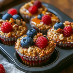Beerenfreude Backöatsbecher sind nicht nur ein Genuss für den Gaumen, sondern auch eine nahrhafte und flexible Option für ein schnelles Frühstück oder einen gesunden Snack. Diese köstlichen Haferbecher sind einfach zuzubereiten und bieten eine perfekte Balance aus Süße und Frische dank der Kombination aus Haferflocken, Bananen und einer Vielzahl von Beeren. Die Beerenfreude Backöatsbecher sind ideal, um den Tag energisch zu beginnen oder als gesunde Zwischenmahlzeit für zwischendurch. Sie sind besonders vorteilhaft für alle, die auf eine ausgewogene Ernährung achten möchten, da sie voller Ballaststoffe, Vitamine und Mineralien stecken. In diesem Artikel werden wir die Zutaten, die Zubereitung sowie die gesundheitlichen Vorteile dieser Leckerei detailliert erkunden.