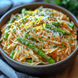 Willkommen in der Welt des kulinarischen Genusses! Heute dreht sich alles um ein Gericht, das sowohl einfach zuzubereiten als auch voller Geschmack ist: Spritziger Zitronenbutter-Orzo mit zartem Spargel. Dieses Rezept vereint die Frische und Leichtigkeit saisonaler Zutaten, und es ist die perfekte Wahl für ein schnelles Mittagessen oder ein elegantes Abendessen.