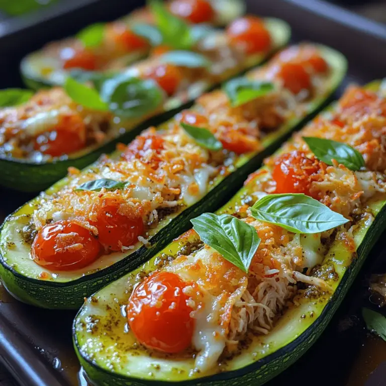 In der heutigen schnelllebigen Welt suchen viele Menschen nach einfachen, aber köstlichen Rezepten, die sich leicht zubereiten lassen und gleichzeitig gesund sind. Das Rezept für herzhafte Hähnchen-Pesto-Zucchini-Boote ist nicht nur eine wunderbare Möglichkeit, eine gesunde Mahlzeit zu genießen, sondern es bietet auch eine Vielzahl von Aromen und Nährstoffen. Diese Zucchini-Boote sind nicht nur optisch ansprechend, sondern auch ein echtes Geschmackserlebnis, das sich perfekt für ein schnelles Abendessen oder eine gesunde Mahlzeit unter der Woche eignet.