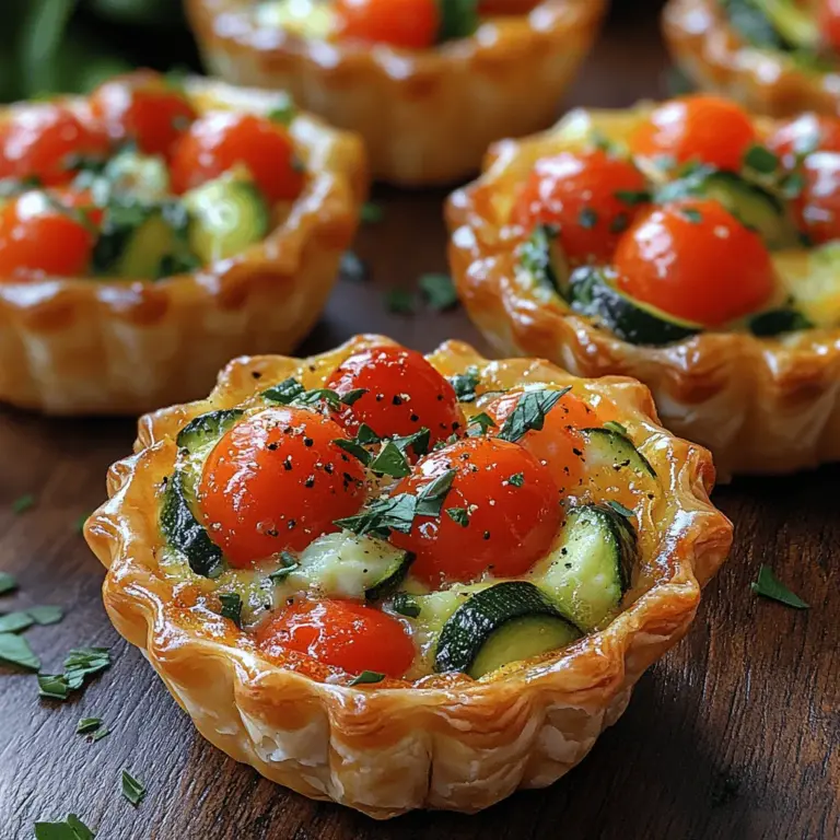 In der warmen Jahreszeit gibt es nichts Besseres als leichte und schmackhafte Gerichte, die sowohl nahrhaft als auch einfach zuzubereiten sind. Mini Sommer-Gemüse-Quiches sind der perfekte Snack oder eine köstliche Beilage für jede Sommerfeier. Diese herzhaften kleinen Küchlein sind gefüllt mit frischem Gemüse und einer cremigen Eimasse, die sie unwiderstehlich machen. Egal, ob Sie sie als Fingerfood für eine Gartenparty, als Teil eines Buffets oder einfach nur als leckeres Mittagessen genießen möchten – diese Mini-Quiches sind vielseitig, schmackhaft und erfreuen sich großer Beliebtheit.