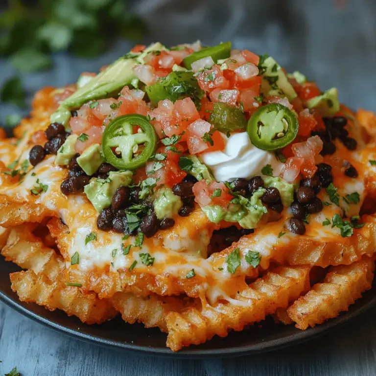 Um die perfekten beladenen Nacho-Pommes zuzubereiten, benötigen Sie die folgenden Zutaten:
