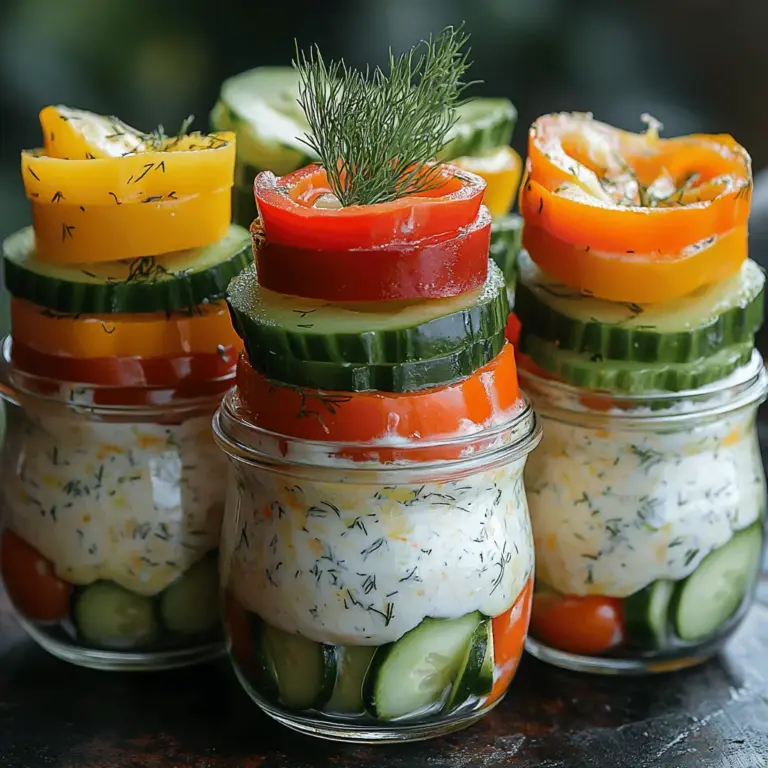 Wenn es um gesunde Snacks geht, ist der cremige Dill-Gemüse-Dip in Tassen eine hervorragende Wahl. Dieser Dip ist nicht nur lecker, sondern auch nahrhaft und eignet sich perfekt für Partys, Picknicks oder einfach als gesunder Snack im Alltag. Er kombiniert frische Gemüse-Sticks mit einer cremigen und geschmackvollen Basis, die sowohl Kinder als auch Erwachsene begeistert.