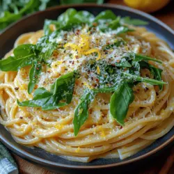 Um die pikante Zitronen-Ricotta-Pasta mit Rucola zuzubereiten, benötigen Sie eine Handvoll einfacher, aber geschmackvoller Zutaten: