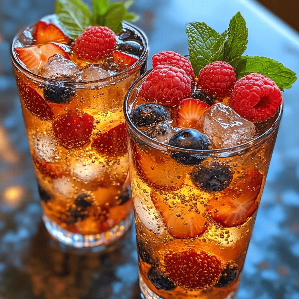 Der Vanille-Bohnen Beeren-Spritzer ist ein erfrischendes Getränk, das perfekt für warme Sommertage oder festliche Anlässe geeignet ist. Diese Kombination aus frischen Beeren, aromatischer Vanille und sprudelndem Wasser schafft ein Geschmackserlebnis, das sowohl süß als auch erfrischend ist. Die leuchtenden Farben der Beeren und die verführerische Note der Vanille machen diesen Spritzer zu einem wahren Hingucker auf jedem Tisch.