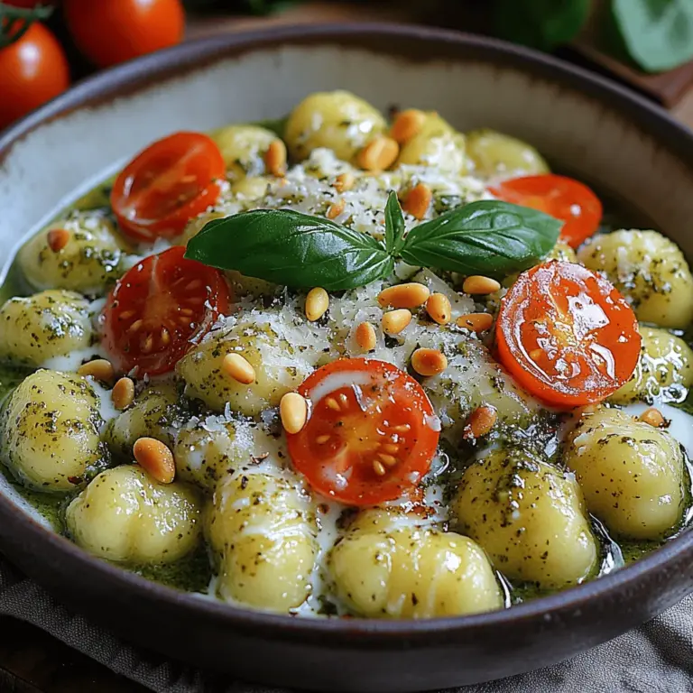 Hausgemachte Rezepte haben eine besondere Bedeutung in unserer Küche. Sie bringen nicht nur den Geschmack von frischen Zutaten auf den Tisch, sondern fördern auch die Freude am Kochen und die Kreativität in der Küche. Wenn Sie die Möglichkeit haben, Ihre Gerichte selbst zuzubereiten, können Sie die Aromen und Texturen nach Ihrem persönlichen Geschmack anpassen. Ein solches Rezept, das sowohl einfach als auch köstlich ist, sind die wunderbaren cremigen Basilikum-Pesto-Gnocchi. Dieses Gericht kombiniert die zarten Gnocchi mit einem aromatischen und cremigen Pesto, das im Handumdrehen zubereitet ist.