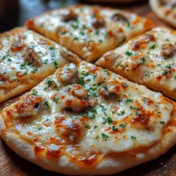 Willkommen in der Welt der köstlichen und herzhaften Gerichte! Heute präsentiere ich Ihnen ein einfaches, aber unglaublich schmackhaftes Rezept für Cremiges Knoblauch-Alfredo-Fladenbrot. Diese besondere Speise ist eine perfekte Kombination aus zartem Fladenbrot und einer reichhaltigen, cremigen Alfredo-Sauce, die mit aromatischem Knoblauch verfeinert wird. Es ist nicht nur ein Genuss für den Gaumen, sondern auch ein wahres Fest für die Sinne. Ob als Hauptgericht oder als köstlicher Snack – dieses Fladenbrot wird Ihre Gäste begeistern und ist in weniger als 30 Minuten zubereitet.
