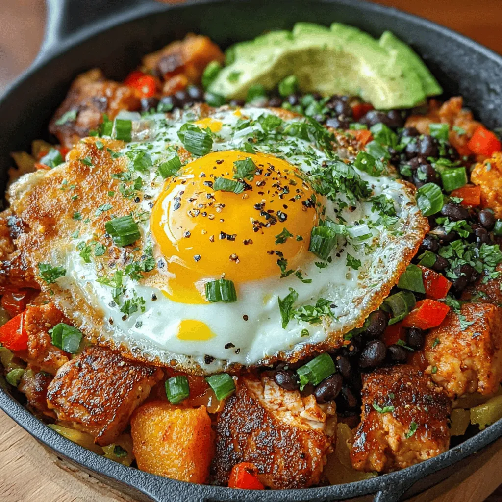 Wenn Sie auf der Suche nach einem herzhaften und nahrhaften Gericht sind, dann ist unser Southwest Hähnchen & Süßkartoffel-Hash genau das Richtige für Sie. Diese köstliche Kombination aus zarten Hähnchenstücken, süßen Kartoffeln und buntem Gemüse ist nicht nur ein Genuss für den Gaumen, sondern auch eine gesunde Option für jede Mahlzeit.