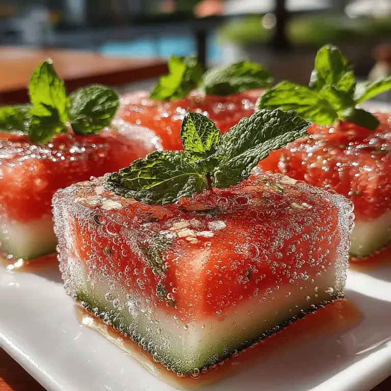 Wenn die Temperaturen steigen und die Sonne gnadenlos vom Himmel scheint, gibt es kaum etwas Erfrischenderes als ein selbstgemachtes Eis am Stiel. Dieses Rezept für Erfrischende Wassermelonen-Wunderland-Eis am Stiel ist nicht nur eine köstliche Möglichkeit, sich abzukühlen, sondern auch eine gesunde Alternative zu herkömmlichen Eissorten. Mit saftiger, reifer Wassermelone als Hauptzutat bringt dieses Eis den Sommer in Ihre Küche und verführt mit seinem fruchtigen Geschmack und der erfrischenden Textur.