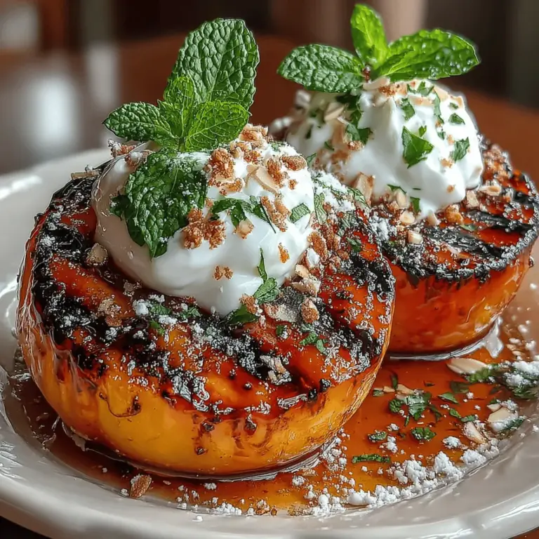 Wenn die warmen Monate des Jahres anbrechen, gibt es kaum etwas Erfrischenderes und Leckereres als gegrillte Pfirsiche mit Honig und Joghurt. Dieses einfache, aber raffinierte Rezept begeistert nicht nur durch seine süßen, karamellisierten Aromen, sondern auch durch die gesunde Kombination aus frischen Früchten und cremigem Joghurt. Gegrillte Pfirsiche sind nicht nur ein Genuss für den Gaumen, sondern auch ein Fest für die Augen, da sie sich perfekt für sommerliche Anlässe und Feiern eignen. Immer beliebter in der modernen Küche, sind sie eine wunderbare Möglichkeit, die Fülle und Süße der Saison zu genießen.
