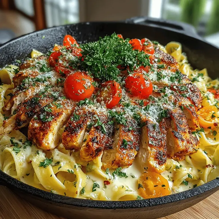 Das “Spicy One-Pot Cajun Chicken Alfredo” ist mehr als nur ein einfaches Gericht – es ist ein Fest der Aromen und ein wahrer Genuss für die Sinne. Dieses köstliche Rezept vereint saftiges Hähnchen mit einer würzigen Cajun-Gewürzmischung, cremiger Alfredo-Sauce und perfekt al dente Nudeln in einem einzigen Topf. Es ist die ideale Lösung für alle, die nach einem schnellen, aber dennoch herzhaften Abendessen suchen, das in nur 30 Minuten zubereitet werden kann.