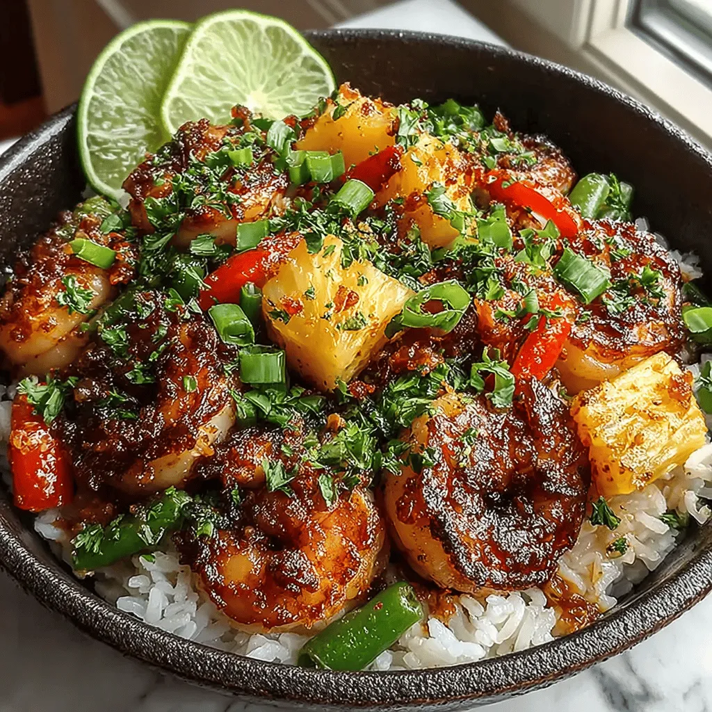 Die Sommerliche Garnelen- und Ananas-Reisbowl ist ein erfrischendes und leichtes Gericht, das die Aromen des Sommers in jeden Bissen bringt. Mit zarten Garnelen, saftigen Ananasstücken und knackigem Gemüse bietet diese Bowl nicht nur eine Explosion an Geschmack, sondern auch eine Vielzahl an Nährstoffen. Die Kombination aus süß und salzig, gepaart mit der Frische der Limette und dem Aroma von frischen Kräutern, macht diese Reisbowl zu einem perfekten Gericht für warme Tage.
