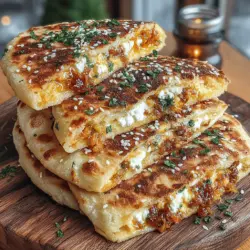 Das Kochen ist weit mehr als nur eine alltägliche Aufgabe; es ist eine Kunstform, die Traditionen und Werte bewahrt. Besonders in der heutigen schnelllebigen Zeit, in der Fertiggerichte und Fast Food allgegenwärtig sind, wird die Bedeutung von klassischem Kochen oft unterschätzt. Mit Rezepten wie den karamellisierten Zwiebel- und Feta-gefüllten Fladenbroten können wir nicht nur köstliche Speisen zubereiten, sondern auch Erinnerungen an die Familie und die Küche unserer Vorfahren wachrufen. Dieses Rezept vereint einfache, frische Zutaten zu einem harmonischen Geschmackserlebnis, das sowohl als Vorspeise als auch als Hauptgericht serviert werden kann. Lassen Sie uns gemeinsam in die Welt der Aromen und Texturen eintauchen, die dieses Gericht zu einem wahren Genuss machen.