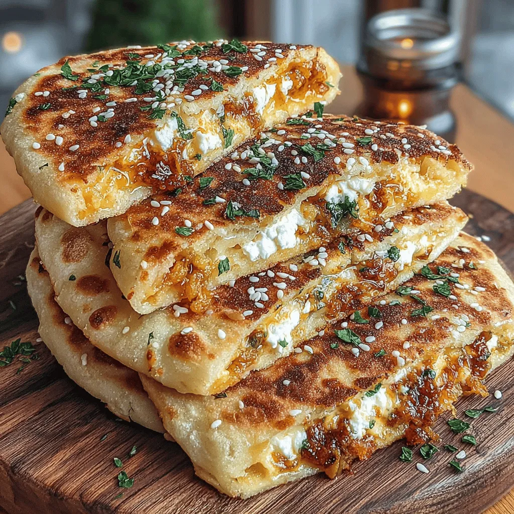 Das Kochen ist weit mehr als nur eine alltägliche Aufgabe; es ist eine Kunstform, die Traditionen und Werte bewahrt. Besonders in der heutigen schnelllebigen Zeit, in der Fertiggerichte und Fast Food allgegenwärtig sind, wird die Bedeutung von klassischem Kochen oft unterschätzt. Mit Rezepten wie den karamellisierten Zwiebel- und Feta-gefüllten Fladenbroten können wir nicht nur köstliche Speisen zubereiten, sondern auch Erinnerungen an die Familie und die Küche unserer Vorfahren wachrufen. Dieses Rezept vereint einfache, frische Zutaten zu einem harmonischen Geschmackserlebnis, das sowohl als Vorspeise als auch als Hauptgericht serviert werden kann. Lassen Sie uns gemeinsam in die Welt der Aromen und Texturen eintauchen, die dieses Gericht zu einem wahren Genuss machen.