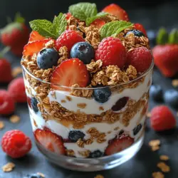 Die Sonne scheint, die Vögel zwitschern, und der Sommer ist in vollem Gange – die perfekte Zeit, um erfrischende und gesunde Snacks zu genießen. Wenn Sie auf der Suche nach einer köstlichen und einfachen Möglichkeit sind, frische Früchte in Ihre Ernährung zu integrieren, dann ist das Beerenzauber Joghurt Parfait genau das Richtige für Sie! Dieses Rezept kombiniert cremigen griechischen Joghurt, süße Beeren und knuspriges Granola zu einem himmlischen Genuss, der nicht nur gut schmeckt, sondern auch nährstoffreich ist.