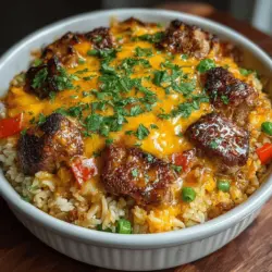 Willkommen zu unserem Rezept für den Zesty Baked Chicken & Rice Casserole – ein köstliches und herzhaftes Gericht, das perfekt für Familientreffen oder als schnelles Abendessen unter der Woche geeignet ist. Diese Auflauf-Variante kombiniert zarte Hähnchenteile mit fluffigem Reis, frischem Gemüse und einer würzigen Käsekruste, die jedes Familienmitglied begeistern wird. In nur einer Stunde bringen Sie dieses schmackhafte Gericht auf den Tisch, das nicht nur den Gaumen erfreut, sondern auch die Seele wärmt.