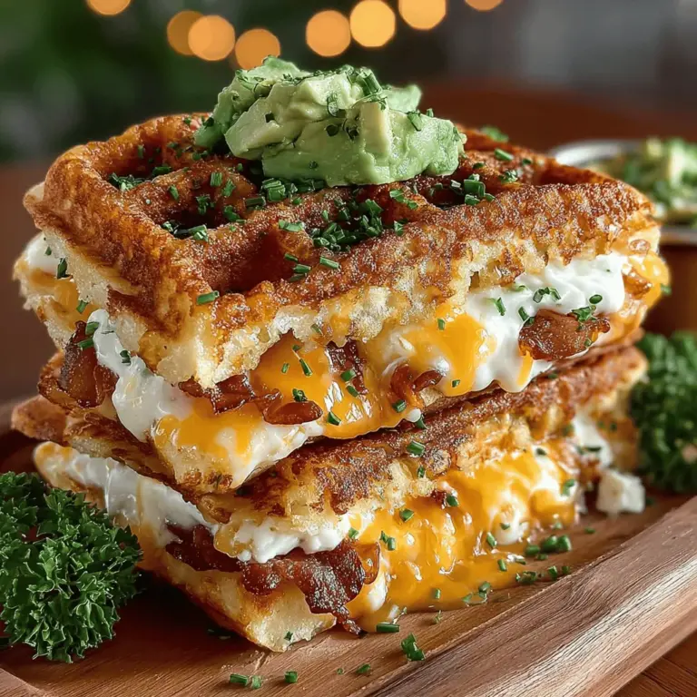 Herzhafte Cheddar-Schnittlauch-Waffel-Sandwiches sind nicht nur ein einfaches Gericht, sondern ein wahres Geschmackserlebnis! Diese köstlichen Sandwiches kombinieren die knusprige Textur von Waffeln mit dem reichen, herzhaften Aroma von scharfem Cheddar und frischem Schnittlauch. Perfekt als Frühstück, Mittagessen oder sogar als Snack für zwischendurch, bringen sie einen Hauch von Kreativität auf den Tisch. Sie sind leicht zuzubereiten und eignen sich sowohl für den Alltag als auch für besondere Anlässe, wenn Gäste erwartet werden.