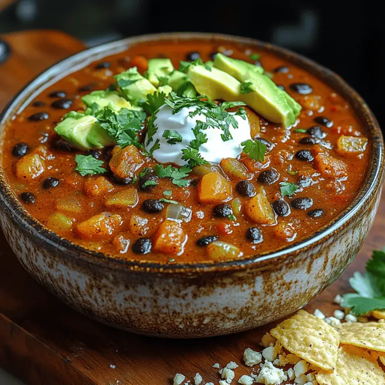 Wenn Sie auf der Suche nach einem herzhaften und gesunden Gericht sind, das sowohl sättigend als auch voller Geschmack ist, dann ist das Rezept für Rauchige Chipotle Schwarze-Bohnen-Chili genau das Richtige für Sie. Dieses Chili ist nicht nur einfach zuzubereiten, sondern auch eine köstliche Möglichkeit, sich mit Freunden und Familie zu versammeln. Die Kombination aus schwarzen Bohnen, frischem Gemüse und einer rauchigen Chipotle-Note macht dieses Gericht zu einem unverzichtbaren Highlight in Ihrer Küche.