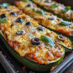 Willkommen zu einem köstlichen und gesunden Rezept, das nicht nur Ihren Gaumen erfreuen, sondern auch Ihre kohlenhydratarmen Essgewohnheiten unterstützen wird. Die Zesty Low-Carb Zucchini Pizza Boats sind eine innovative und schmackhafte Art, Pizza zu genießen, ohne dabei die Kohlenhydrate zu überladen. Diese gefüllten Zucchini bieten nicht nur Geschmack, sondern auch eine Vielzahl von gesundheitlichen Vorteilen, die sie zu einer idealen Wahl für gesunde Mahlzeiten machen.