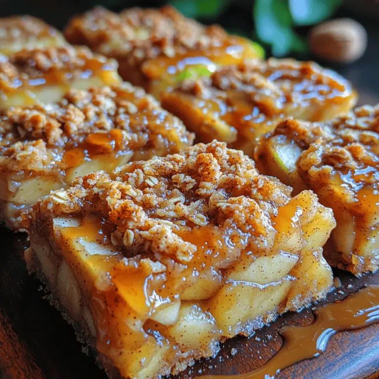 In der Welt der Desserts gibt es wenige Kombinationen, die so verlockend sind wie die von Äpfeln und Karamell. Die Himmlischen Karamell-Apfel-Crumble-Riegel sind die perfekte Symbiose aus fruchtiger Frische und süßem, cremigem Karamell, eingekuschelt in einen knusprigen Crumble-Boden. Diese Riegel sind nicht nur ein wahrer Gaumenschmaus, sondern auch einfach zuzubereiten, was sie ideal für den Nachmittagskaffee, als Dessert nach dem Abendessen oder sogar als süßer Snack für unterwegs macht.