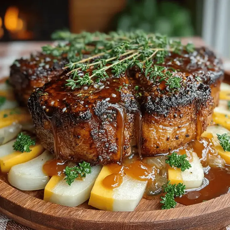 Willkommen zu einem kulinarischen Erlebnis, das die Aromen des Herbstes mit herzhaftem Genuss vereint! Das Rezept für Süß & Herzhaft Geschmorte Apfel-Mohn-Schweinekoteletts ist eine perfekte Wahl für gemütliche Familienessen oder festliche Anlässe. Diese Kombination aus zartem Schweinefleisch, frisch geschnittenen Äpfeln und aromatischen Gewürzen bringt nicht nur Geschmack auf den Tisch, sondern auch eine warme, einladende Atmosphäre.