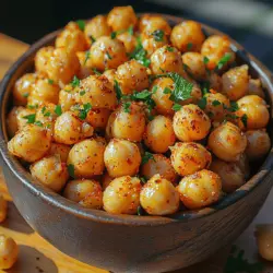 In der heutigen Zeit, in der gesundheitsbewusste Ernährung immer mehr in den Fokus rückt, sind Rezepte, die sowohl nahrhaft als auch köstlich sind, von großer Bedeutung. Eine ausgewogene Ernährung kann nicht nur das körperliche Wohlbefinden fördern, sondern auch das allgemeine Lebensgefühl steigern. Knusprige Röstknoblauch-Kichererbsen sind ein perfektes Beispiel für eine solche gesunde Snack-Option. Sie vereinen den herzhaften Geschmack von geröstetem Knoblauch mit der nahrhaften Kraft von Kichererbsen, die reich an Proteinen und Ballaststoffen sind. Dieses Rezept ist nicht nur einfach zuzubereiten, sondern bietet auch eine Vielzahl von Verwendungsmöglichkeiten – sei es als Snack für zwischendurch, als gesunde Beilage zu einem Hauptgericht oder als schmackhafte Ergänzung zu einem Salat.