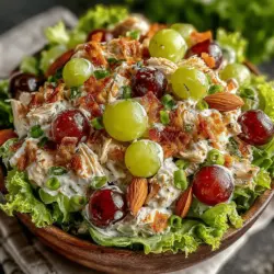 Hühnersalat ist nicht nur ein klassisches Gericht, sondern auch eine wunderbare Möglichkeit, gesunde Zutaten zu kombinieren und eine Vielzahl von Aromen und Texturen zu genießen. Besonders in den warmen Monaten erfreut sich dieser knackige & bunte Hühnersalat mit Trauben und Mandeln großer Beliebtheit. Die Kombination aus zartem Hühnerfleisch, süßen Trauben und knusprigen Mandeln sorgt für ein erfrischendes und nahrhaftes Gericht, das sich sowohl als Hauptspeise als auch als Beilage eignet.