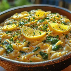 Willkommen in der köstlichen Welt der Orzo-Gerichte! Orzo, das wie Reis aussieht, ist eine vielseitige Pasta, die in einer Vielzahl von Rezepten verwendet wird. Heute präsentieren wir Ihnen ein besonders leckeres und erfrischendes Rezept: Zesty Creamy Lemon Orzo mit Spinat. Diese cremige, zitronige Pasta ist nicht nur einfach zuzubereiten, sondern auch perfekt für ein schnelles Abendessen oder als Beilage zu besonderen Anlässen.